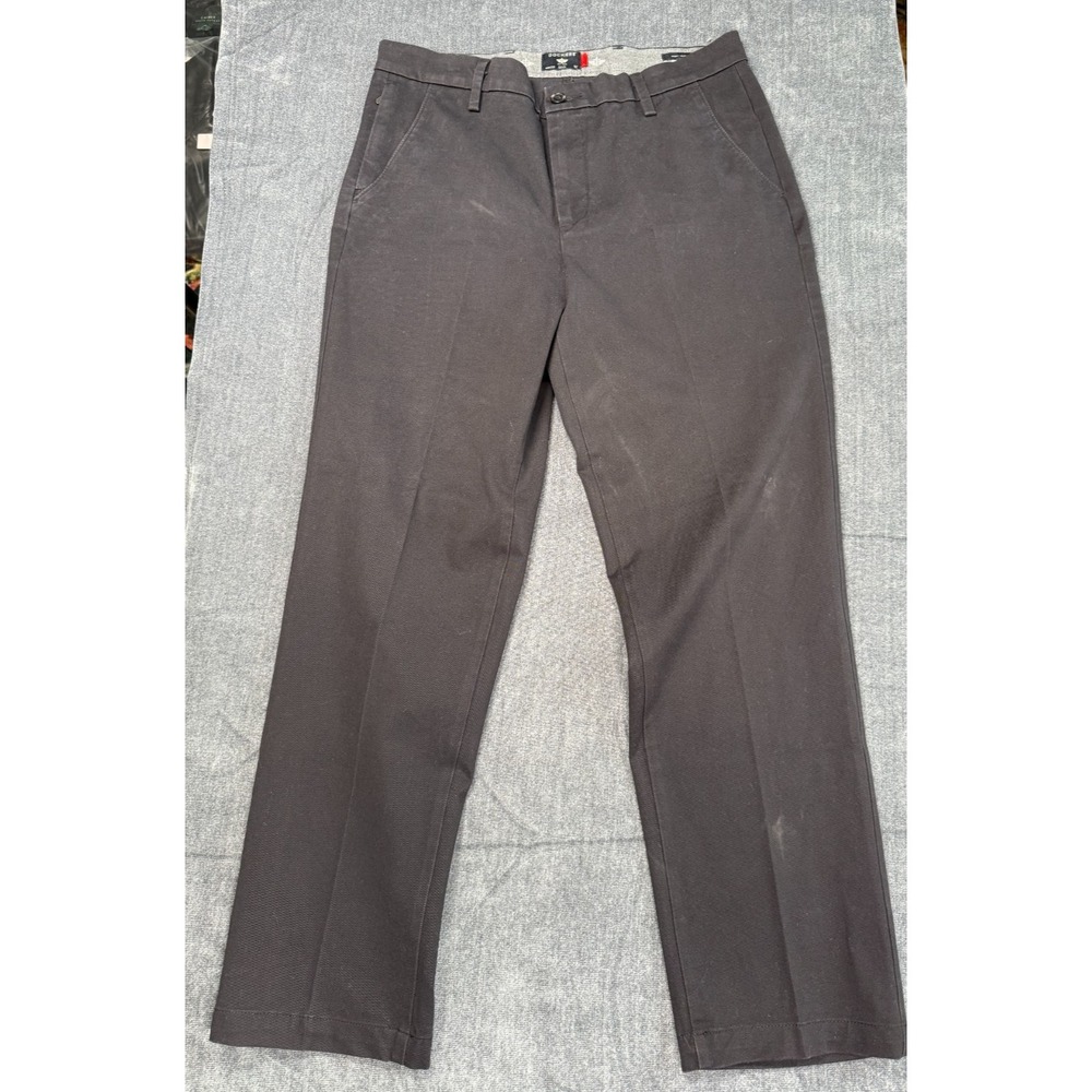 Dockers Workday Khaki Pants Mens 34x30 Black Straight Fit Stretch Tag (W34 L32)